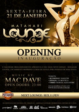 Matahari Lounge será inaugurado nesta sexta-feira