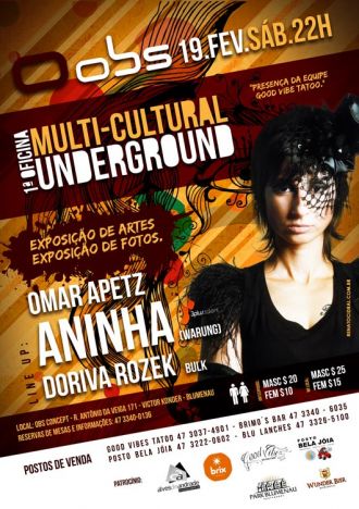 Oficina MultiCultural Underground acontece neste sábado