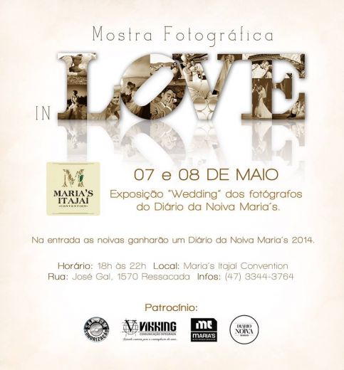 Mostra Fotogrfica In Love acontece no inicio de maio em Itaja - Foto: 1